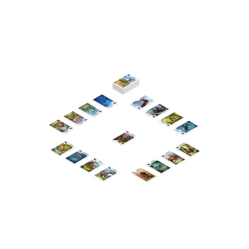 Monolith Cardline Dinosaur, Card Game, Ages 7+, 2 to 8