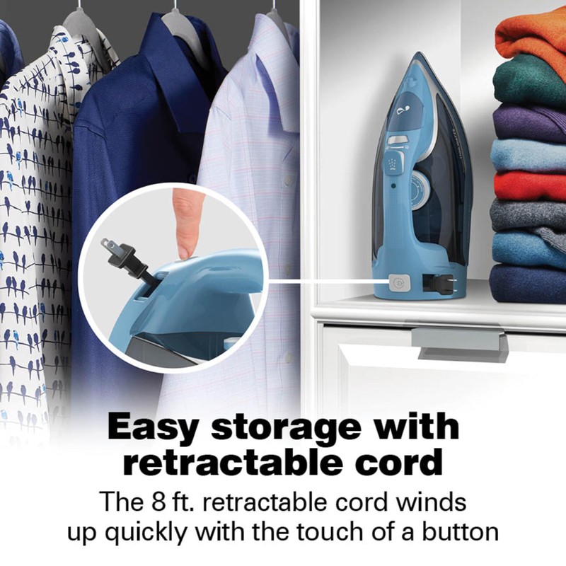 Hamilton Beach Steam Iron for Clothes & Garment Steamer with
