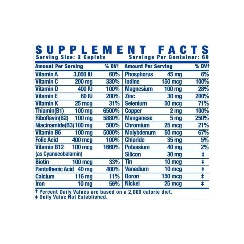 Multivitamínico Vita Xs Ronnie Coleman, Vitaminas, Minerales Sabor Sin Sabor