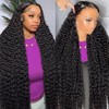 30 Inch Deep Wave Lace Front Wigs Human Hair 250