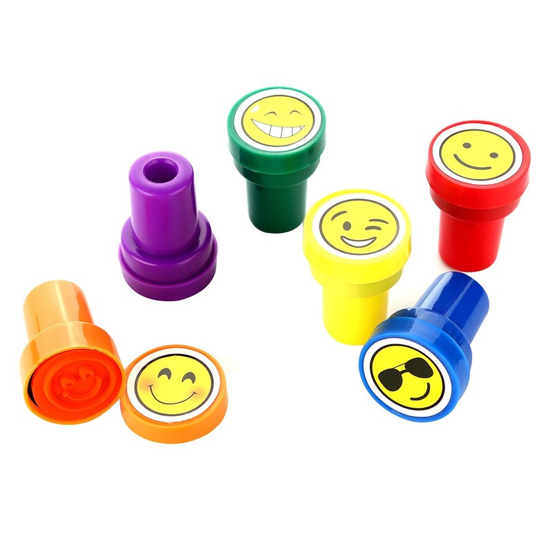 Stamps for Kids, LUCKYBIRDS0315 Best Sell Plastic Self Inking Smiley