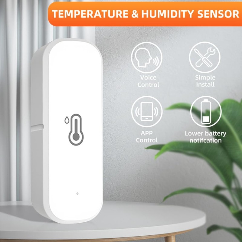 Kquepo ZigBee Humidity and Temperature Sensor, Hygrometer and Thermometer, Intelligent