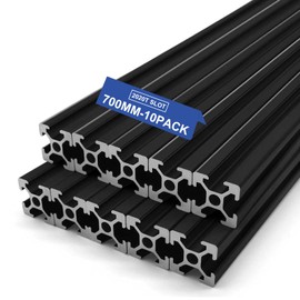 SeekLiny 10PCS T Slot 2020 Aluminum Extrusion European Standard 700mm(27.5’’) Length Anodized Extruded Aluminum for CNC DIY 3D Printer and Industrial Bracket Making