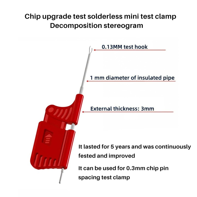 Cucioki 10Pcs SDK08 Test Clip SMD IC Test Hook Clips