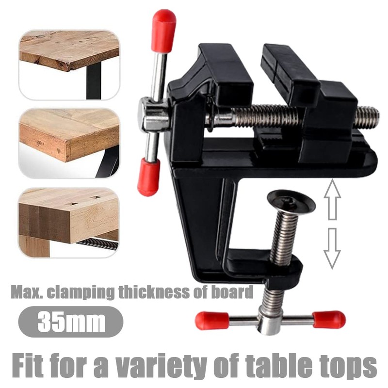 Bestgle Mini Bench Vise Adjustable Table Clamp Vice Portable Tabletop