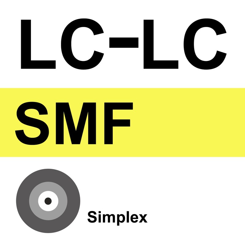10Gtek LC-LC Simplex Fibre Patch Cord, 9/125μm Single Mode, LSZH,