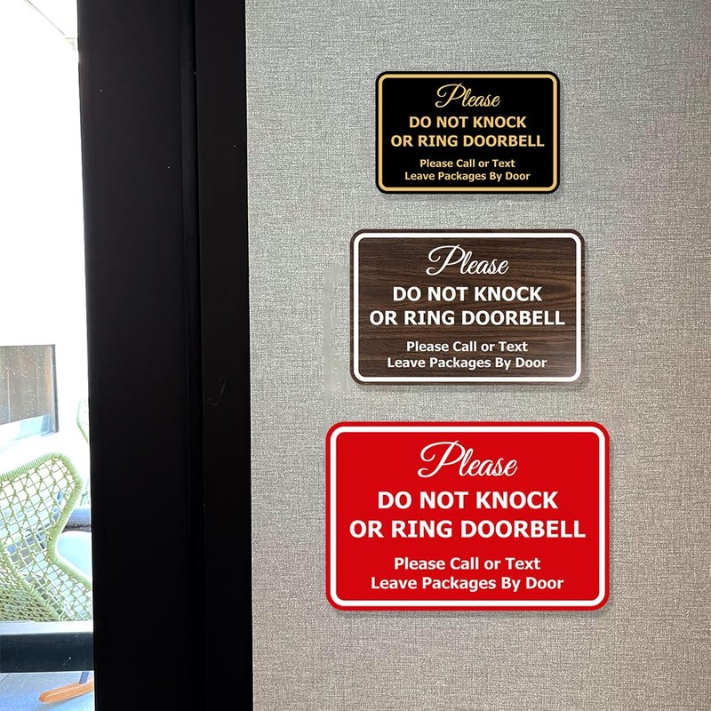 Signs ByLITA Classic Framed Do not Knock or Ring Door