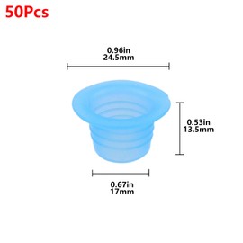 Geesatis 50Pcs Faucet Leak-Proof Sealing Gasket,Universal Silicone Gasket Sealing Ring,Water Pipe Silicone Rubber Hose Gasket Washers(Blue)