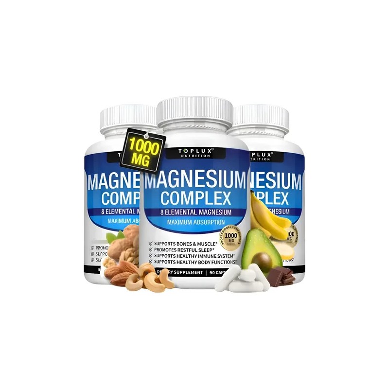 3pcs Complejo Magnesio 1000mg Fitness Edible
