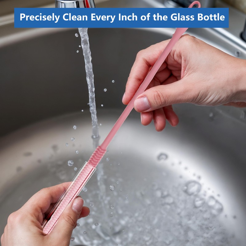 Silikon Strohhalm Bürste, 2 Stück Wiederverwendbare Strohhalmbürsten, FloraVigo – 6