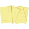 Solino Home Cotton Linen Napkins Yellow Hemstitch, 20 x 20