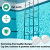 LUMOOM Pack of 2 Pool Ladder, Rubber Buffers, Swimming Pool