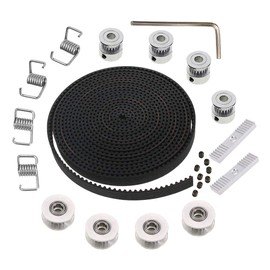 KeeYees GT2 Timing Belt 5M + GT2 Timing Pulley 20 Teeth + Toothed Idler + Timing Belt Tensioner + Fixing Clamp + Allen Key + 8 M4 Immo Screws 3D Printer Parts