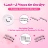 FindLove 2 pairs Magnetic Eyelashes Natural Magnetic Lashes Asian Lashes