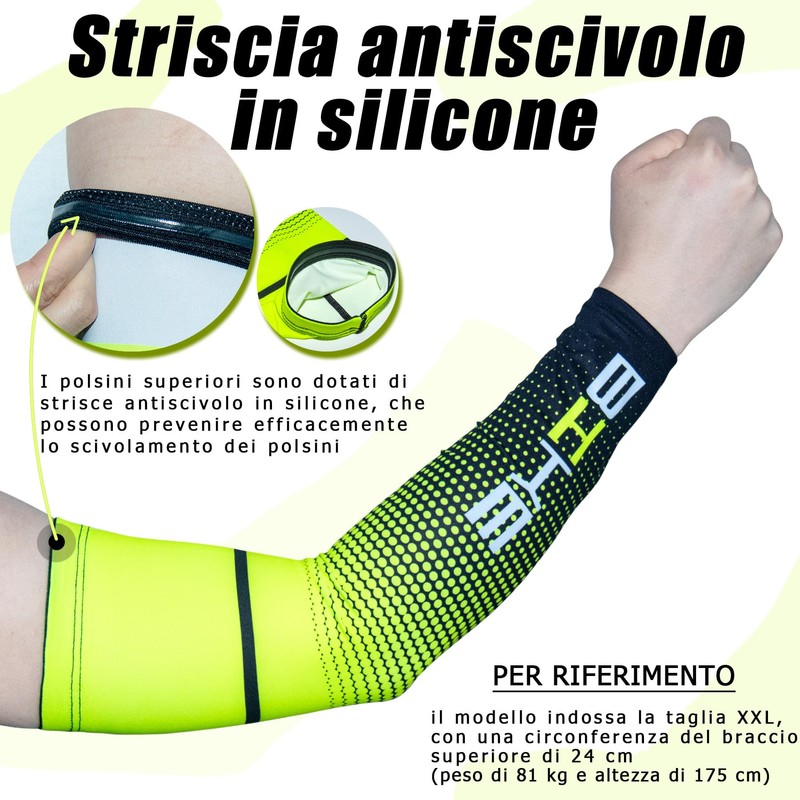 iColofun Manicotti Compressione Braccia per Ciclismo, Uomo Compressione Sportiva Manicotti