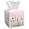 Wildflowers Tissue Box Cover Square, Colorful Flowers Tissue Box Holder