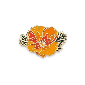 California Poppy Enamel Pin - Lapel Pin - Badge