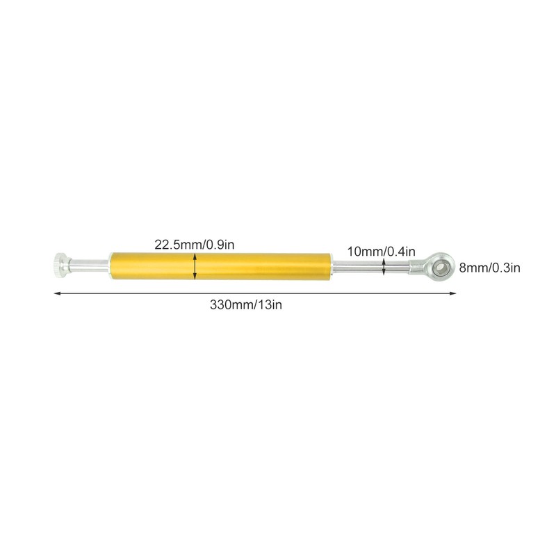 Motorcycle Steering Damper 330mm Universal Aluminum Steering Damper Stabilizer for