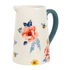 Tech Island Flower Vase,'If Mums were Flowers” Ceramic Flower Jug, Pitcher Vases for Flower, Garden Ornaments, for Real, Artificial Flower, for Mother's Day, Birthdays Room décor (Bee Floral)
