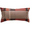 Erwin Müller Additional Cushion Cover, Maco Satin Checked Red/Brown, Size