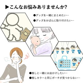 Sewing Pouch, 5.9 inches (15 cm), Plush Carrying Bag, Pushing Pouch, Pain Bag, Transparent Pouch, Pushing Bag, Doll Holder, Sewing Pouch, PVC, Going Out, Dustproof, Waterproof, Plush Pouch, Nerd,