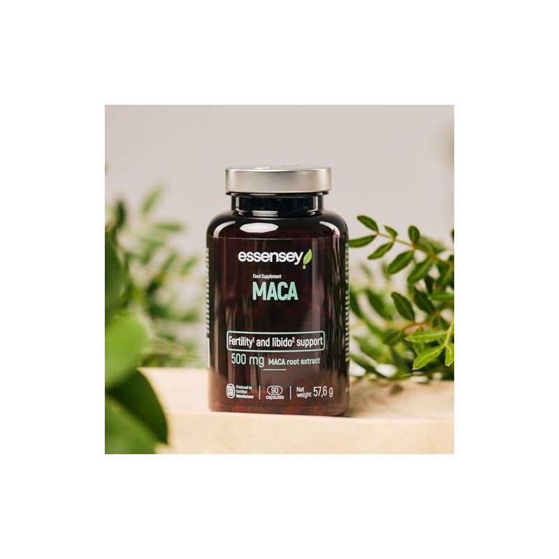 Essensey MACA Root Extract Capsules - 90 Capsules, Fertility &