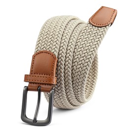 CHAOREN Mens Belt - Braided Stretch Golf Belt for Men 1 3/8"- Gift for Golf Pants Casual Shorts Jeans