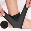 Dual Strap Ankle Support Brace for Sports, Injury Recovery (Left/Right Specific) Black Right/L