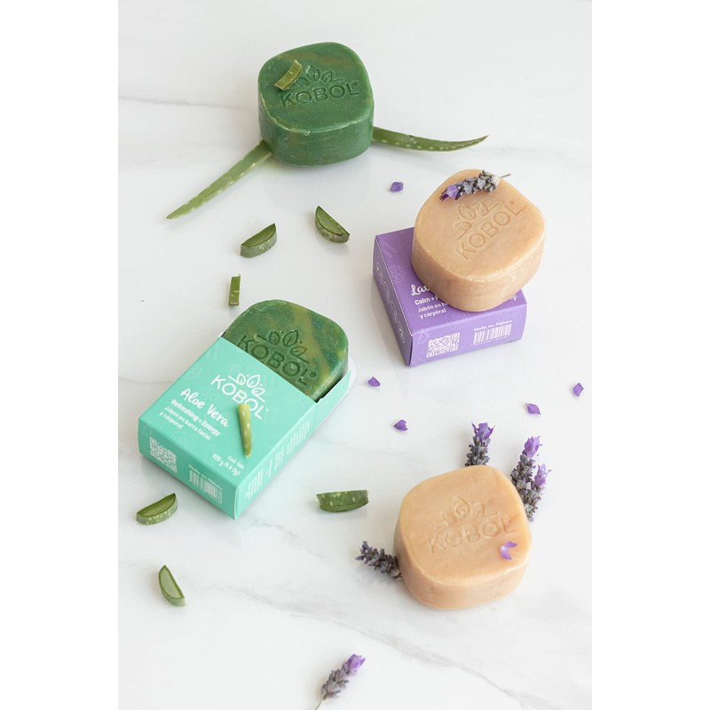 KOBOL | Pack de 4 Jabones Dermolimpiadores Veganos Espuma intensa