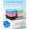 Large Ice Cube Tray 2 Pack, Lxndaser 2 Inch Silicone