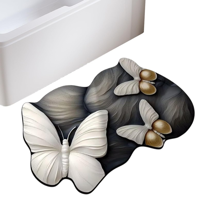 Butterfly Kitchen Rugs - Quick-Drying Carpet - 3D Realistic Pattern