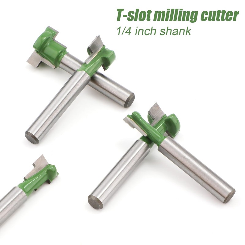 6pcs Keyhole Router Bits Set, 1/4in Shank T Slot Cutter