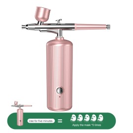 PAKISS Rechargeable Electric Facial Oxygen Injector with Nano Technology High Pressure Fine Mist for Home & Outdoor Usecolor: Green, plugs type: USB