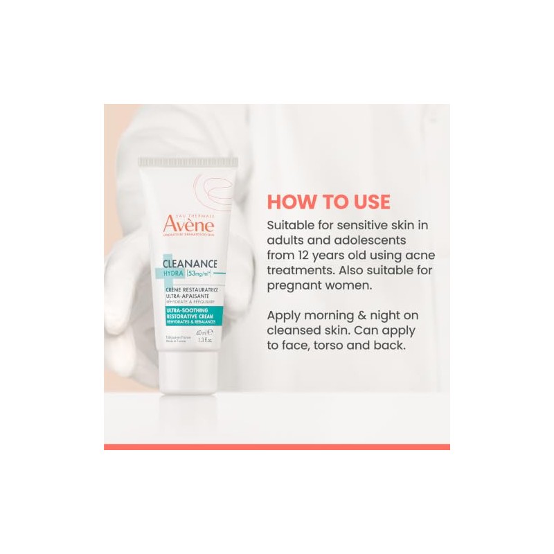 Eau Thermale Avène Clean-AC Hydrating Cream, 1.3 fl. Oz