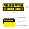 Lusinus Student Driver Magnet for Car - 3-Pack Reflective Magnetic