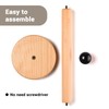 Paper Towel Holder, Wooden Kitchen Roll Stand (Black Ball)
