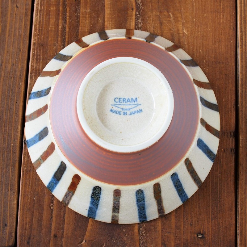 Minorutouki mino ware PAIKAJI anti-type noodle bowl rain φ7.2×H3.6in 16.58oz