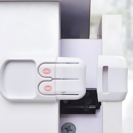 [1+1 Discount] LivingLoving Double Safety Drawer Lock - Baby & Pet Proofing, Door Opening Prevention Auxiliary Lock (1 pc) 5ea