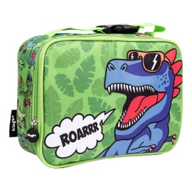FRINGOO Boys Lunch Bag Basketball Thermal Insulated Cooler Bag for Kids School Nursery Picnic Food Snack Carrier (Roarrr Dinosaur)