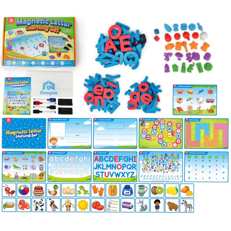 Coogam Preschool Alphabet Learning Activities, Magnetic EVA Letters Matching &