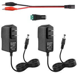 Minidodoca 2PCS 9V 1A Power Supply Adapter, AC 100V-240V to DC 9V 1000mA Universal Switching Transformer, Switching Adapter, 9W AC to DC Converter for MP3, MP4, Routers, 5.5mm x 2.5mm Plug