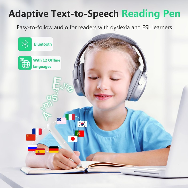 SVANTTO 4-in-1 Translator Pen & Reading Pen for Dyslexia Readers,Students
