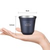 MERMOO YILAN Stainless Steel Espresso Shot Cups (2.7oz) 80ml，Insulated, Mixed