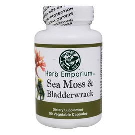 Herb Emporium Sea Moss & Bladderwrack Blend, 90 Vegetable Capsules 550 mg.