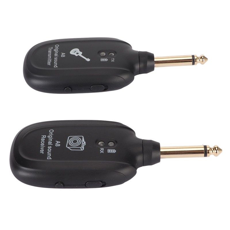 Guitar Wireless System Rechargeable UHF 730MHz 4 Channels Guitar Transmitter
