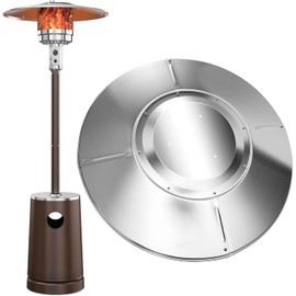 Outdoor Patio Heater Reflector Shield,Upgraded Aluminum Heat Reflector Shield Top Replacement Dome Replacement Parts for Propane Outdoor Heaters,33" Diameter Round 3-Hole Mount (Reflector Shield)