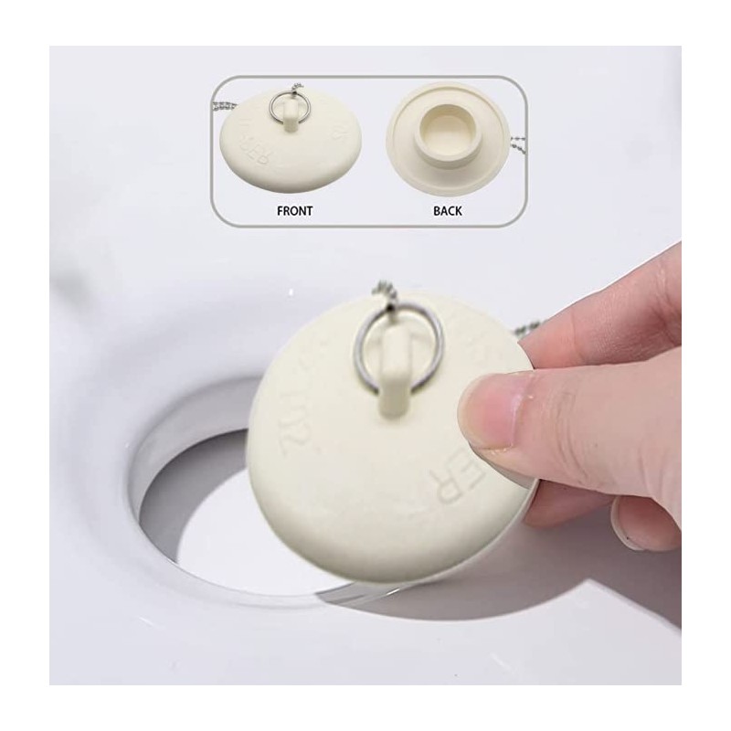 Gadgetime USA - Tub Stopper with Chain - Rubber Drain