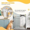 PawHut Pet Gate Indoor with Cat Door, 30"-41" Dog Gate,