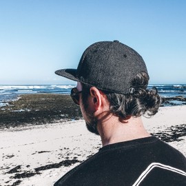 Blackskies Snapback cap, black, brown, grey wool screen, unisex premium baseball cap. -