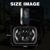 Unbranded DOT Approved Pair 200W 5x7" 7x6 LED Headlights for